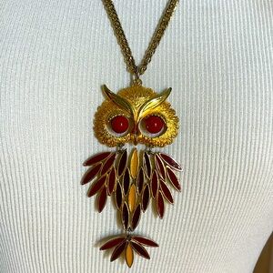 Vintage🦉Articulated Owl Necklace❤️